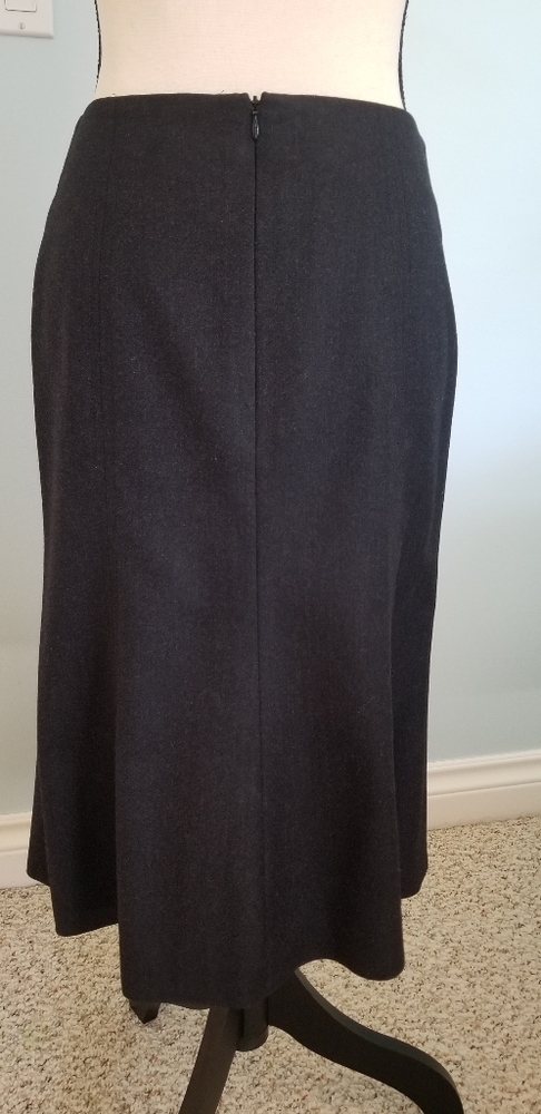 Akris black wool skirt